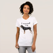 Reddingszwart en Tan Coonhound T-shirt (Voorkant volledig)