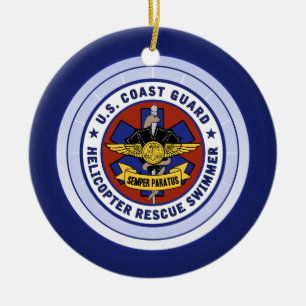 Reddingszwemmer voor kustwacht keramisch ornament