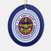 Reddingszwemmer voor kustwacht keramisch ornament (Links)