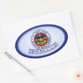 Reddingszwemmer voor kustwacht ovale sticker (Envelop)