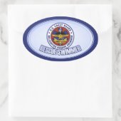 Reddingszwemmer voor kustwacht ovale sticker (Tas)