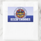 Reddingszwemmer voor kustwacht rechthoekige sticker (Tas)