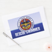 Reddingszwemmer voor kustwacht rechthoekige sticker (Envelop)