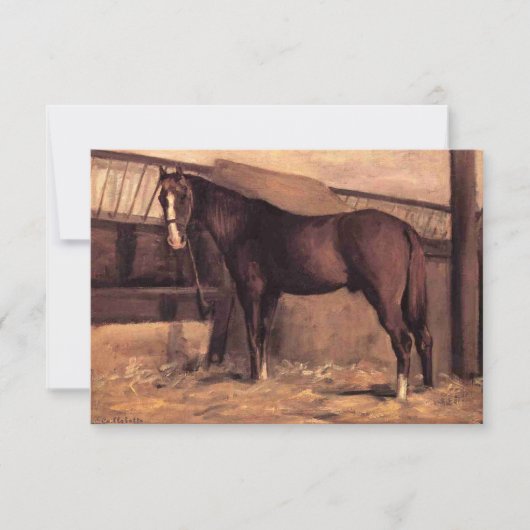 Reddish Bay Paard in de Stallen Kaart (Voorkant)