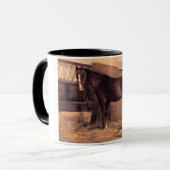 Reddish Bay Paard in de Stallen Mok (Voorkant links)