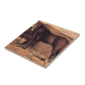 Reddish Bay Paard in de Stallen Tegeltje (Zijkant)