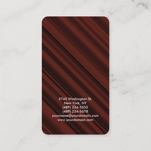 Reddish Brown Creative Consultant Manager Visitekaartje (Achterkant)