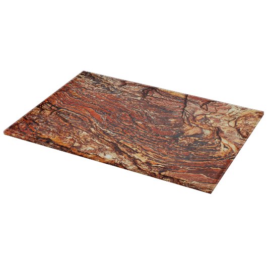Reddish Brown Rock Texture Snijplank (Hoek)