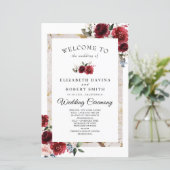 Reddish Floral Elegant Rustic White Wedding (Staand voorkant)