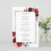 Reddish Floral Elegant Rustic White Wedding (Staand voorkant)