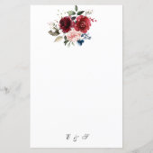 Reddish Floral Elegant Rustic White Wedding (Achterkant)
