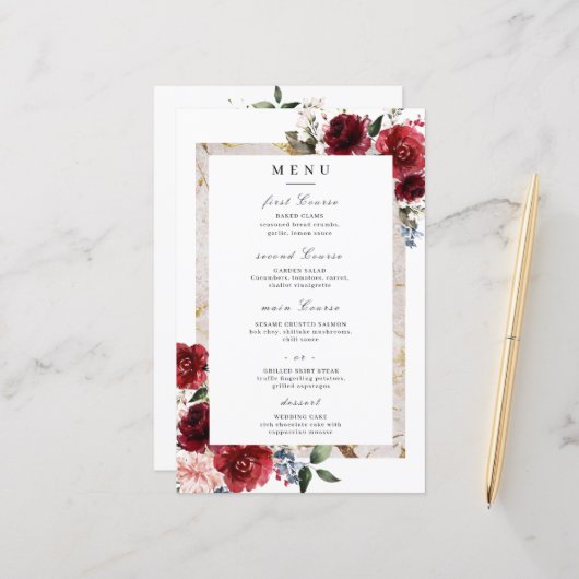Reddish Floral Elegant Rustic White Wedding (Voorkant / Achterkant in situ)