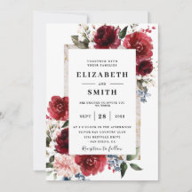 Reddish Floral Elegant Rustic White Wedding