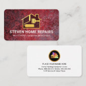 Reddish Grunge Paint Painter Service Visitekaartje (Voorkant / Achterkant)