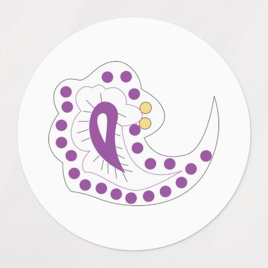 Reddish Magenta decoratief Labels (Design 2)