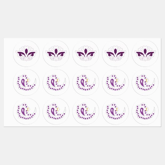 Reddish Magenta decoratief Labels (Vel)