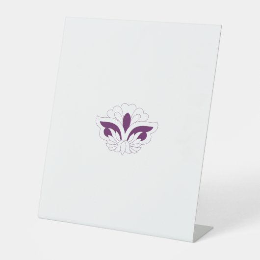 Reddish Magenta decoratief Reclamebord Met Voetstuk (Voorkant)