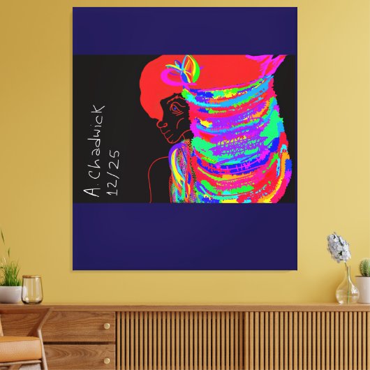 Reddish-Orange Fox Warrior Princess  Canvas Afdruk (Insitu (Woonkamer))