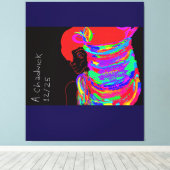 Reddish-Orange Fox Warrior Princess  Canvas Afdruk (Insitu (Houten vloer))