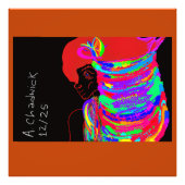 Reddish-Orange Fox Warrior Princess  Foto Afdruk (Voorkant)