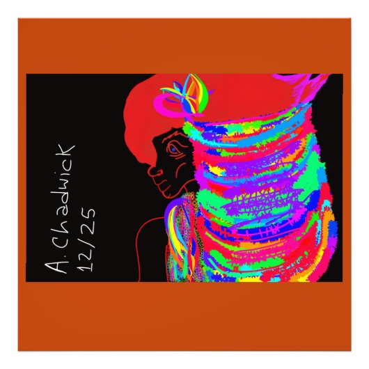 Reddish-Orange Fox Warrior Princess  Foto Afdruk (Voorkant)