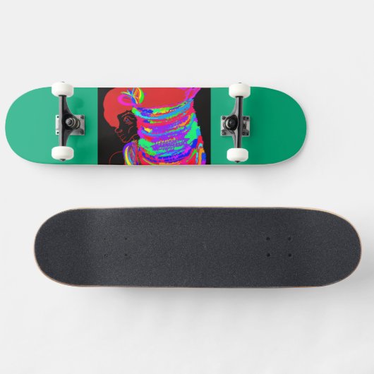 Reddish-Orange Fox Warrior Princess Skateboard (Horizontaal)