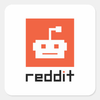 Reddit Logo Kunst Vierkante Sticker