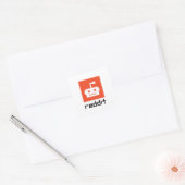 Reddit Logo Kunst Vierkante Sticker (Envelop)