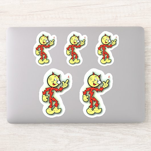 Reddy Kilowatt 5 omhoog Sticker (Computer)