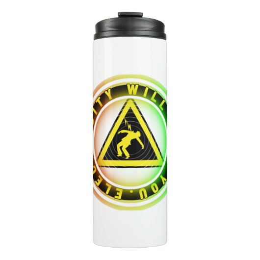 reddy kilowatt elektriciteit zal je doden thermosbeker (Voorkant)