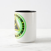 reddy kilowatt elektriciteit zal je doden tweekleurige koffiemok (Center)