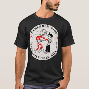 Reddy Kilowatt herinnert zich dat kinder elektrici T-shirt