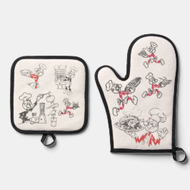 Reddy Kilowatt Ovenwant & Pannenlap Set
