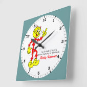 Reddy Kilowatt Pointing, vol van Vonk Vierkante Klok (Hoek)