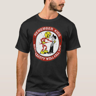 Reddy Kilowatts Waarschuwing: elektriciteit zal je T-shirt