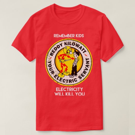 reddys herinnert zich dat kinder elektriciteit je t-shirt (Design voorkant)