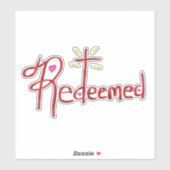Redeemed Christian Faith Cross Hartjes  Sticker (Vel)