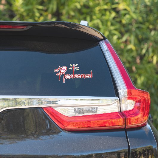 Redeemed Christian Faith Cross Hearts Sticker (Auto Zijkant)