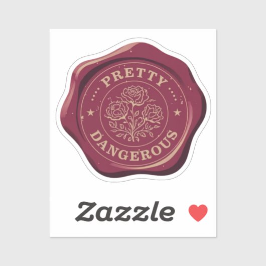 redelijk gevaarlijke zegellak sticker | historisch (Vel)