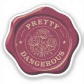 redelijk gevaarlijke zegellak sticker | historisch (Voorkant)