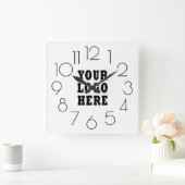 Redelijk Modern Minimalistisch Bedrijf Logo Vierkante Klok (Huis)