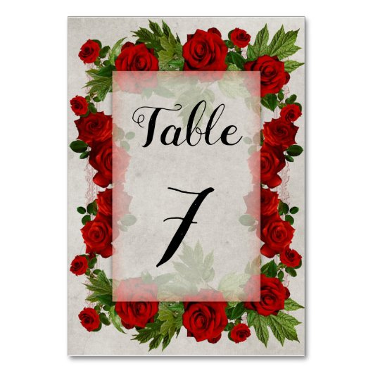 Redelijk Romantisch Red Roses Lijst Kaart (Achterkant)