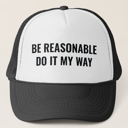 redelijk zijn trucker pet (Voorkant)
