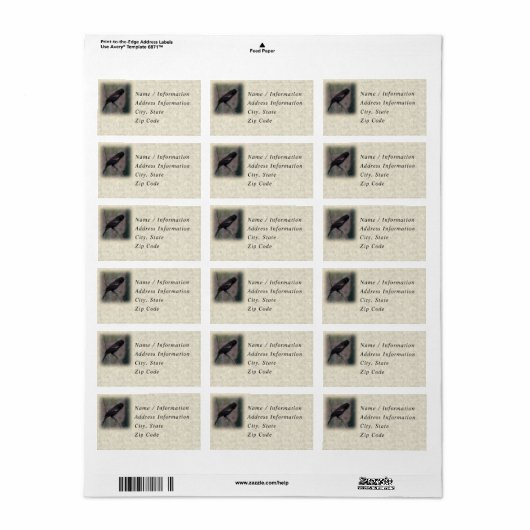 Redelijke Blackbird Custom-Adresetiketten Etiket (Full Sheet)
