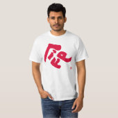 Redelijke rode voorafdruk t-shirt (Voorkant volledig)