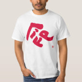Redelijke rode voorafdruk t-shirt (Voorkant)