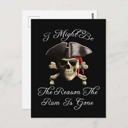 Reden dat het tandvlees een piraatschedel is briefkaart (Voorkant / Achterkant)