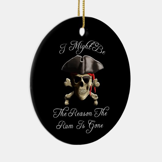 Reden dat het tandvlees een piraatschedel is keramisch ornament (Rechts)