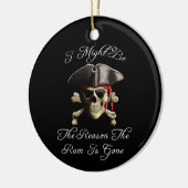 Reden dat het tandvlees een piraatschedel is keramisch ornament (Links)