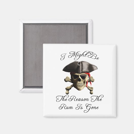 Reden dat het tandvlees een piraatschedel is magneet (Voorkant / Achterkant)